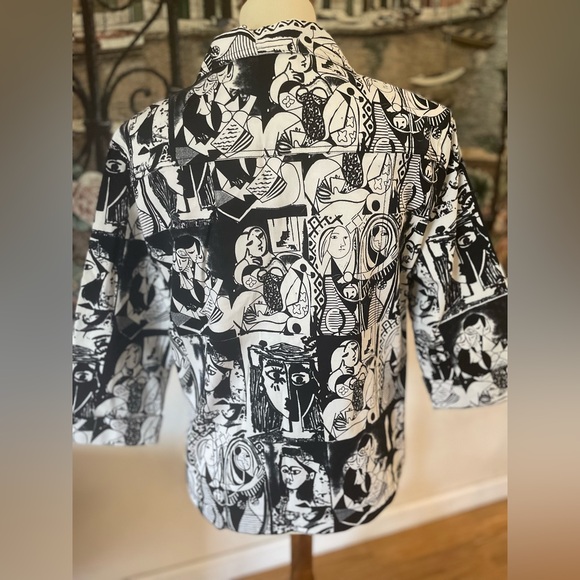 Vintage Picasso Cubism Abstract Art Jacket Size XL - Picture 5 of 13